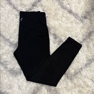 ZYIA Black High-Waist Active Leggings with Mesh Detail